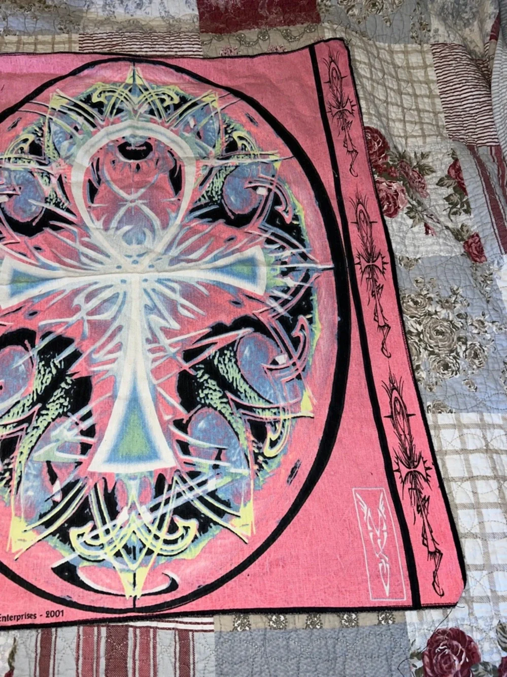 2001 Mikio Kennedy print scarf or wall hanging Grateful Dead